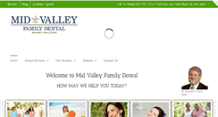 Desktop Screenshot of midvalleyfamilydental.com